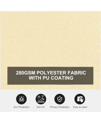 Double Retractable Patio Side Awning w/ UV-Resist Screen