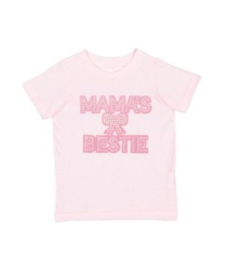 Big Girls Mama's Bestie Pearl Patch Short Sleeve T-Shirt