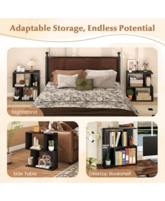 Three Tier Bookshelf with Open Display Shelves for Small Space