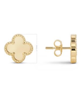 Clover Earrings Approx. 2.7 Grams 14K Gold