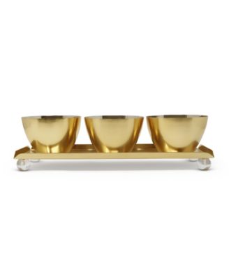 Bowl Relish Dish on Tray, Set of 4