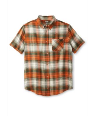 Men's Big and Tall Short Sleeve Flannel Shirt