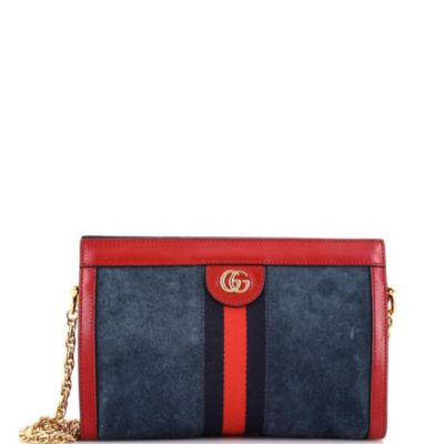 Small Ophidia Chain Shoulder Bag Suede
