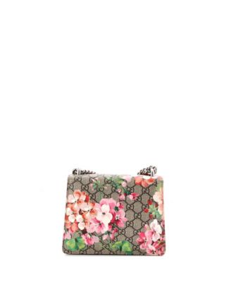 Mini Dionysus Bag Blooms Print GG Coated Canvas