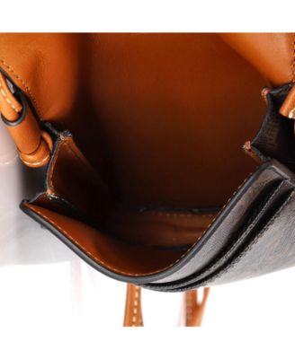 Phone Pouch Crossbody Triomphe Coated Canvas with Leather