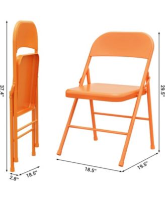 6-Pack Folding Chairs, Metal Frame, Holds up to 350 lbs, Foldable for Indoor and Outdoor Use