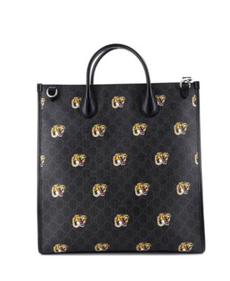 Vertical Interlocking G Tote Printed GG Coated Canvas
