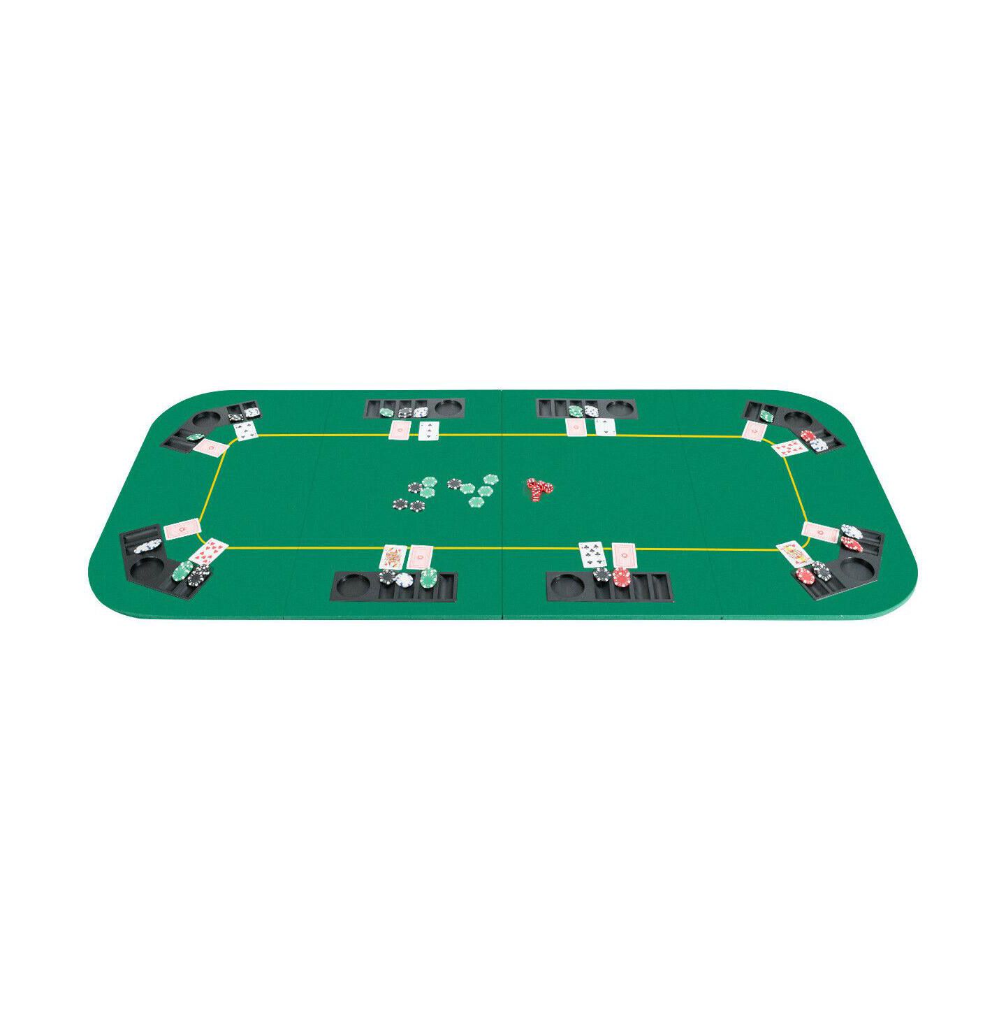 Детские игрушки HONGGE 8-Player Foldable Poker Table Top, Ages 18+, цвет: Зелёный — фото 5