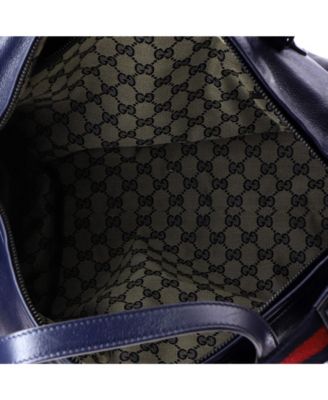 Double G Side Pocket Duffle Bag Leather