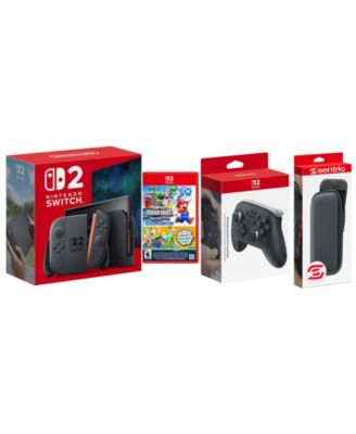 Switch 2 Console with Super Mario Bros Wonder, Pro Controller and Protective Case Bundle