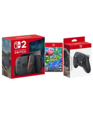 Switch 2 Console with Kirby the Forgotten Land, Pro Controller and Protective Case Bundle
