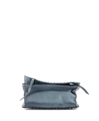 Small Etiquette Flap Bag Studded Glace Calfskin