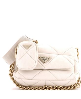Small System Flap Shoulder Bag Quilted Nappa Leather