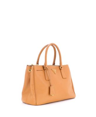 Small Double Zip Lux Tote Saffiano Leather