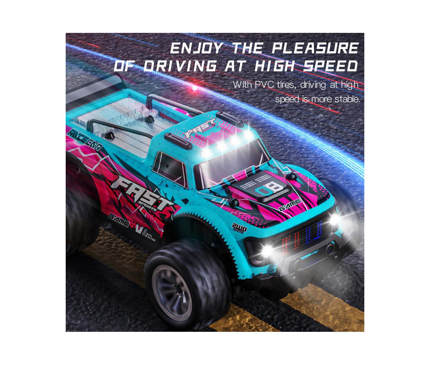 Детская игрушка Bruce & Shark 1:20 Scale KF23 Off-Road 2WD Remote Control Truck, цвет: Красный — фото 3