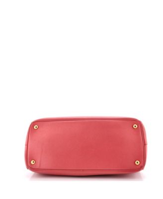 Large Double Zip Lux Tote Saffiano Leather