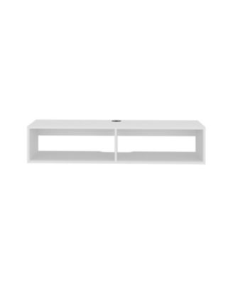 Klein FloatingTV Stand, Space-Saver Design with Functional Shelves, White