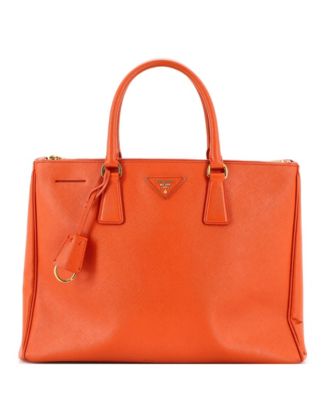 Large Double Zip Lux Tote Saffiano Leather