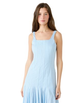 Juniors' Square Neck Midi Dress