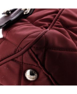 Medium Chain Shoulder Bag Quilted Tessuto