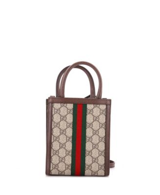 Super Mini Ophidia Convertible Tote GG Coated Canvas