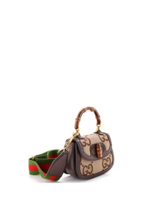 Mini Bamboo 1947 Top Handle Bag Jumbo GG Canvas