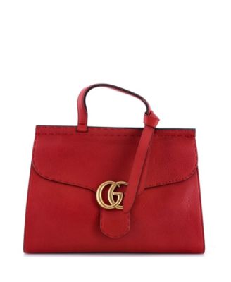Medium GG Marmont Top Handle Bag Leather
