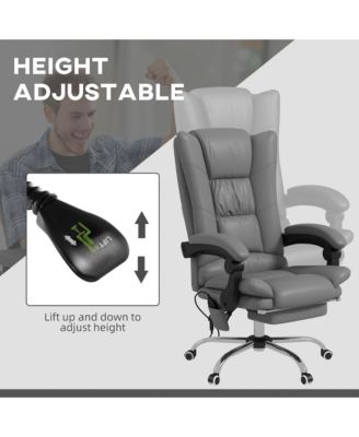 Vibration Massage Office Chair with Heat and Footrest