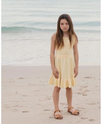 Toddler Girls Organic Flounce Hem Tank Sweater Dress