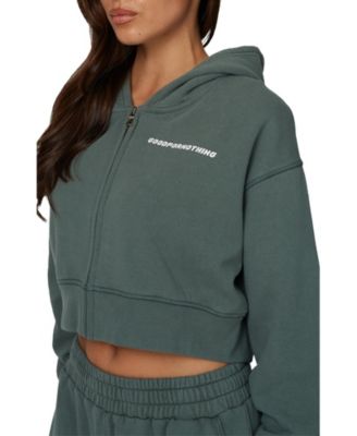 Women's Essential Cropped Zip Hoodie