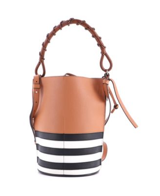 Medium Gate Top Handle Bucket Bag Leather