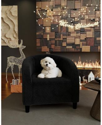 Accent Chair Living Room Chairs Barrel Boucle Chairs Comfy Armchairs for Bedroom Reading Room Reception Chairs