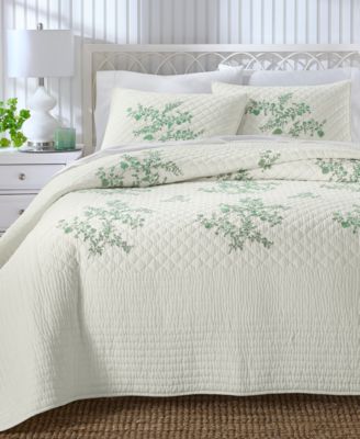 Eden Embroidered 3-Pc. Quilt Set, Full/Queen