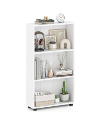 42 Inch 3 Tier Book Shelf with Anti Tip Kit Storage Organizer