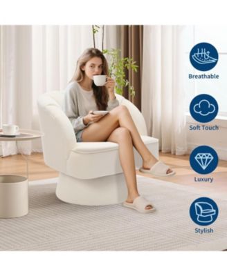 360° Swivel Barrel Accent Chair Set of 2