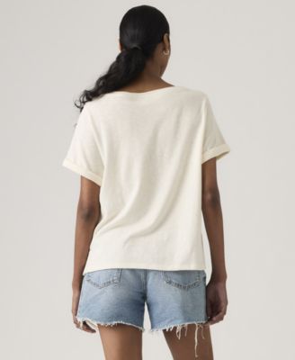 Women's Graphic Julie Pocket Crewneck Cotton T-Shirt