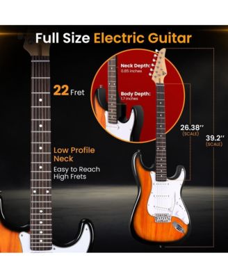 39.2 Full-Size 6-String Electric Guitar Kit with 5W Amplifier and Accessories PEGKT400NB - High Gloss