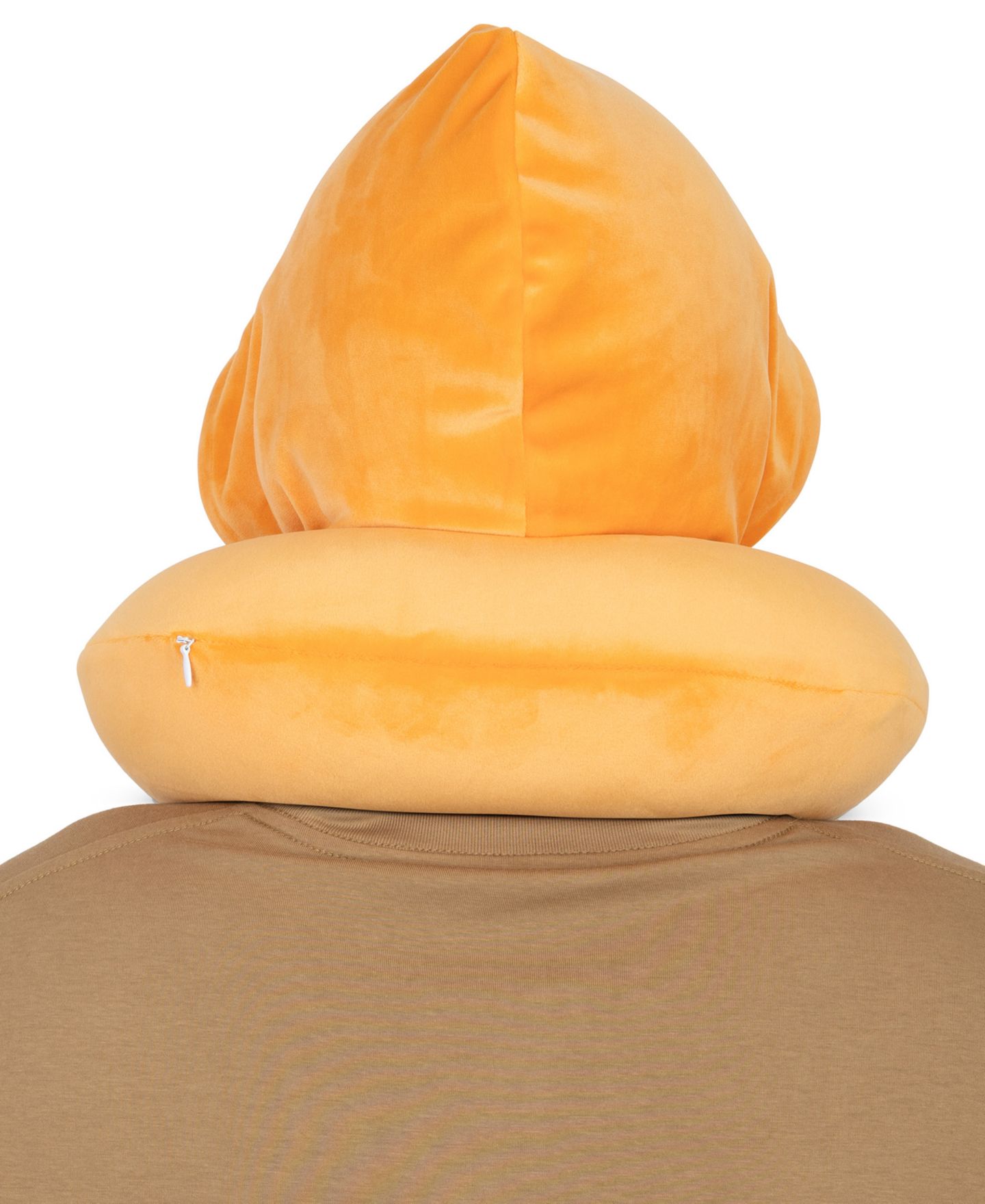 Подушка Von Dutch Pinstripe Hooded Memory Foam 11" Travel Neck Pillow, цвет: Оранжевый — фото 2