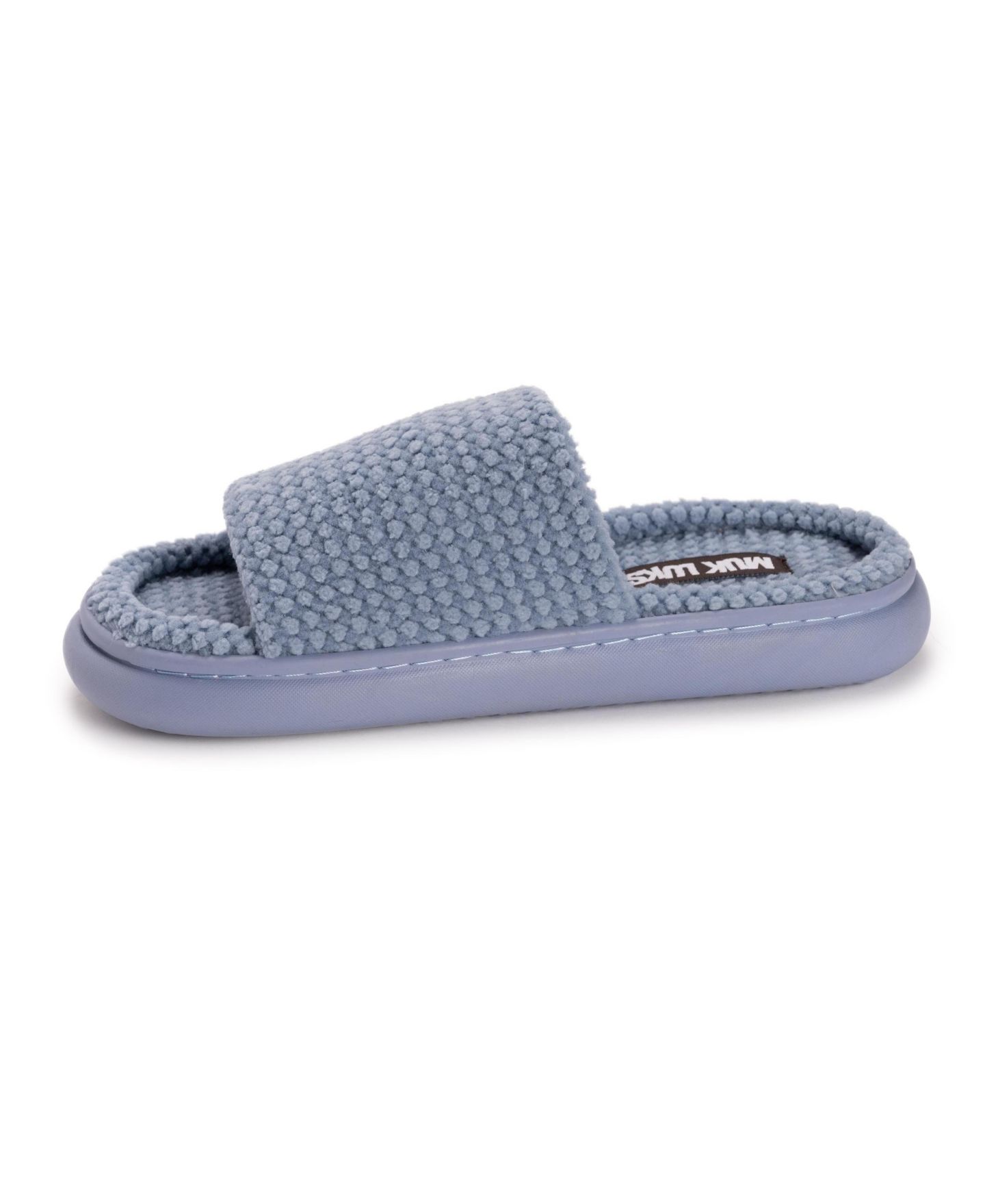 Женские тапочки MUK LUKS Marsai Slide Slipper, цвет: Шамбре синий — фото 8