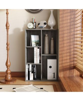 5 Cube Storage Bookshelf Kids Toy Organizer Horizontal Vertical, Gray