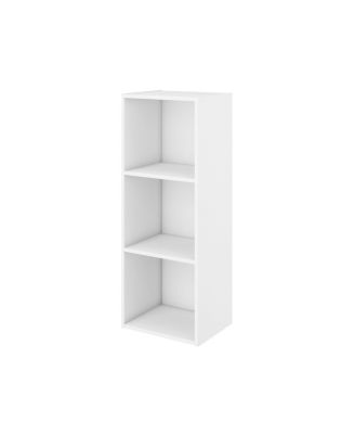 3 Cube Decorative Bookshelf Open Bookcase Toy Storage Organizer Horizontal Vertical, White