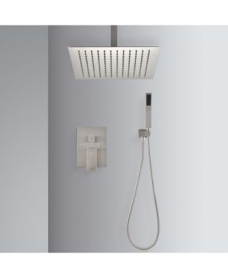 Ceiling Mounted Shower System Combo Set with Handheld and 10"Shower head