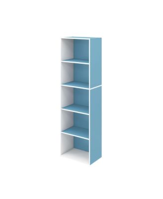 5 Cube Decorative Open Bookshelf Kids Toy Storage Organizer Horizontal Vertical, Blue