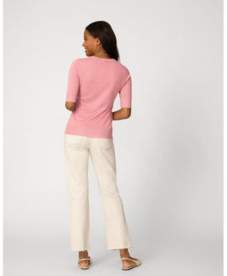 Women's Elbow Sleeve Crewneck Sweater