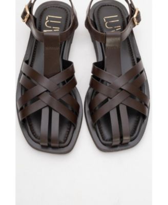 Forever and Always Shoes Women's Andres Leather Sandal