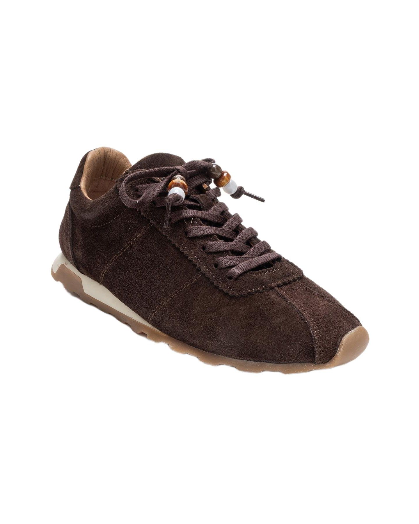 Женские кроссовки Forever & Always Shoes Brea Leather Embellished, цвет: Коричневый замшевый — фото 1