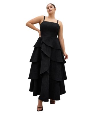 Women's Plus Size Elizabeth Tiered Frill Maxi Dress