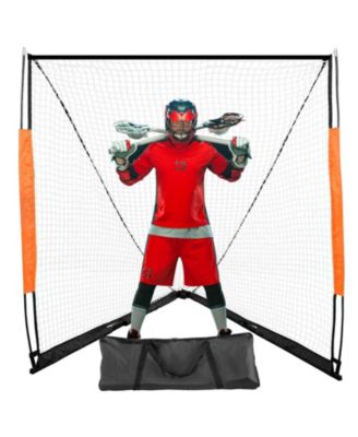 6 x 6 Ft Portable Lacrosse Goal with Fiberglass Frame and Carry Bag
