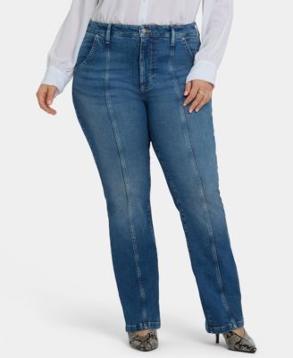Plus Size Billie Mini Bootcut Seam Detail Jeans
