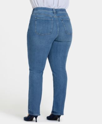 Plus Marilyn Straight Jeans with Front Patch Pockets
